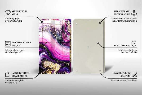 Copri piano cottura Oro di disegno astratto