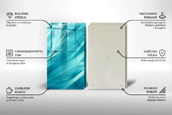 Copri piano cottura in vetro Piume delicate