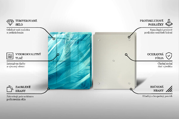 Copri piano cottura in vetro Piume delicate