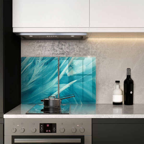 Copri piano cottura in vetro Piume delicate