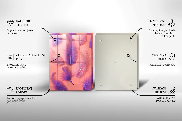 Copri piano cottura in vetro Piume soffici
