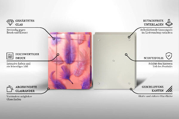 Copri piano cottura in vetro Piume soffici