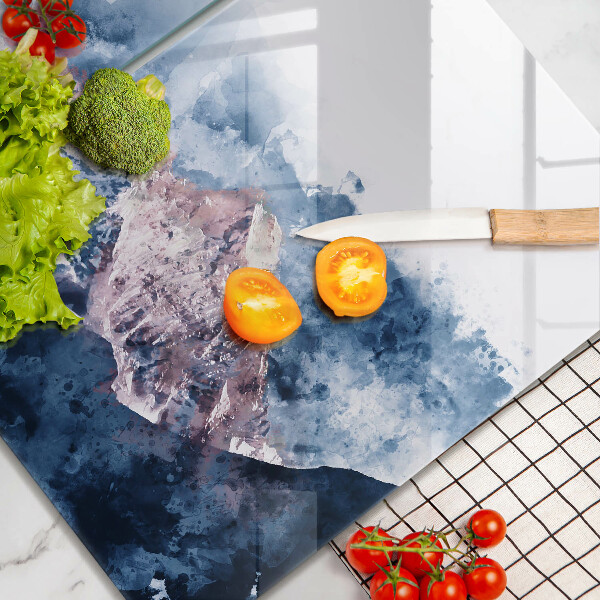 Copri piano cottura in vetro Montagne dipinte astratte