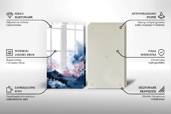 Copri piano cottura in vetro Montagne dipinte astratte