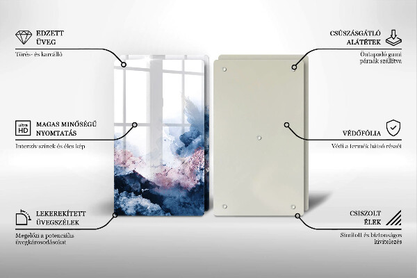 Copri piano cottura in vetro Montagne dipinte astratte