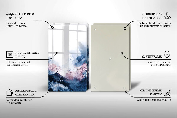 Copri piano cottura in vetro Montagne dipinte astratte