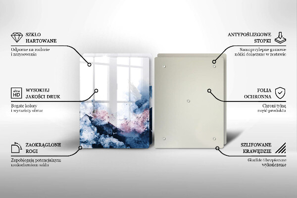 Copri piano cottura in vetro Montagne dipinte astratte