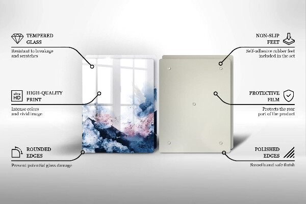 Copri piano cottura in vetro Montagne dipinte astratte