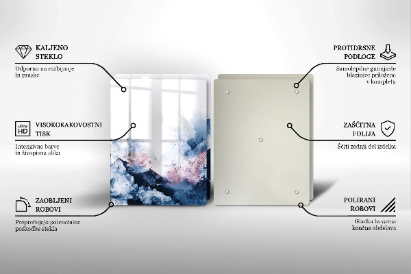 Copri piano cottura in vetro Montagne dipinte astratte