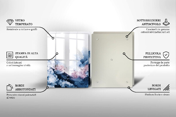 Copri piano cottura in vetro Montagne dipinte astratte
