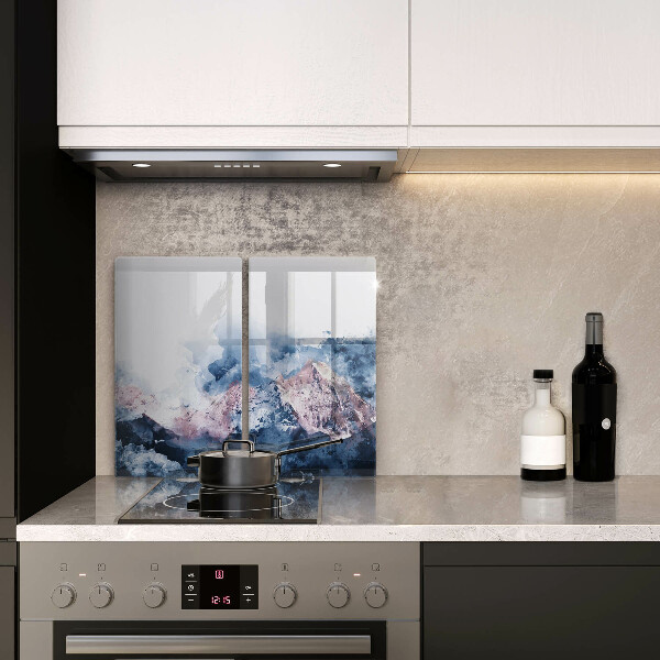 Copri piano cottura in vetro Montagne dipinte astratte