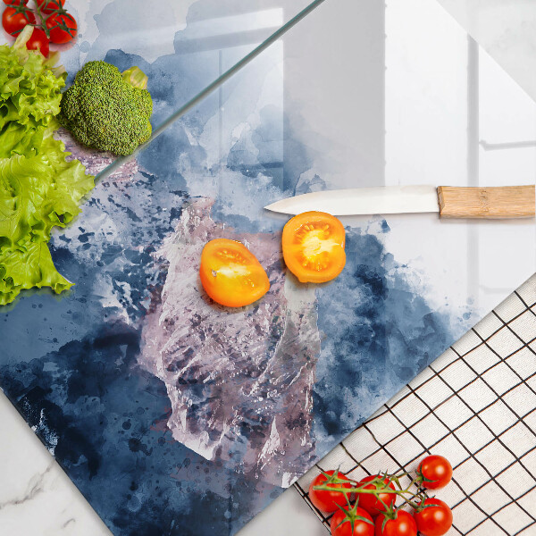 Copri piano cottura in vetro Montagne dipinte astratte