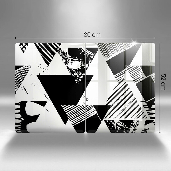 Copri piano cottura in vetro Triangoli geometrici