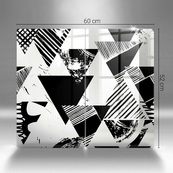 Copri piano cottura in vetro Triangoli geometrici