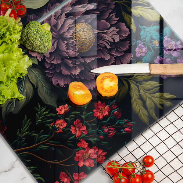 Copri piano cottura in vetro Bellissimi fiori