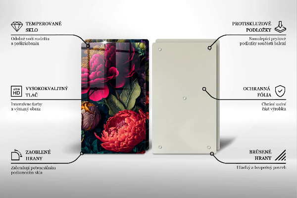 Copri piano cottura in vetro Bellissimi fiori