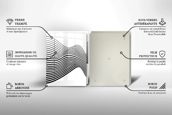 Copri piano cottura in vetro Astrazione lineare