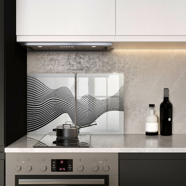Copri piano cottura in vetro Astrazione lineare