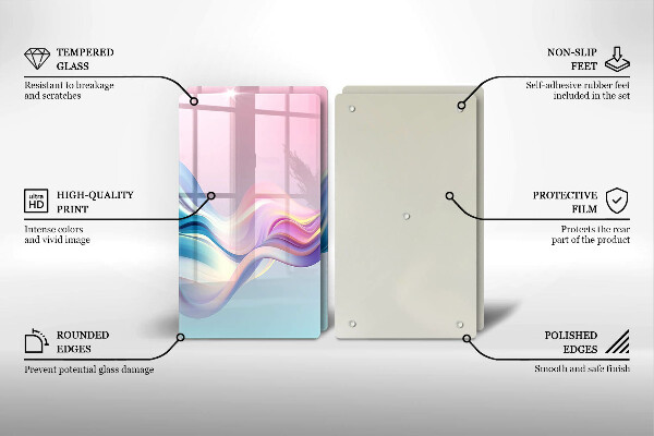 Copri piano cottura Astrazione pastello