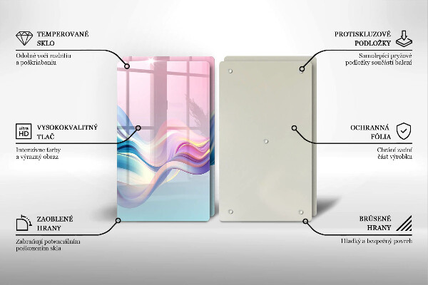 Copri piano cottura Astrazione pastello