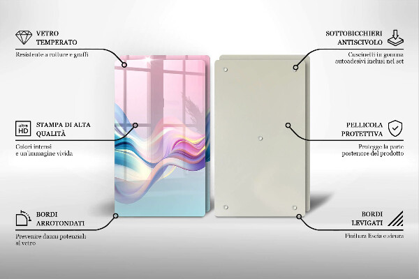 Copri piano cottura Astrazione pastello