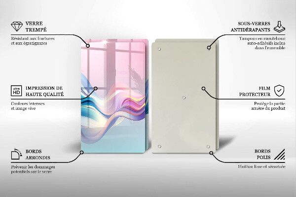 Copri piano cottura Astrazione pastello