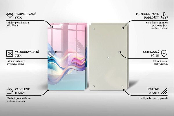 Copri piano cottura Astrazione pastello