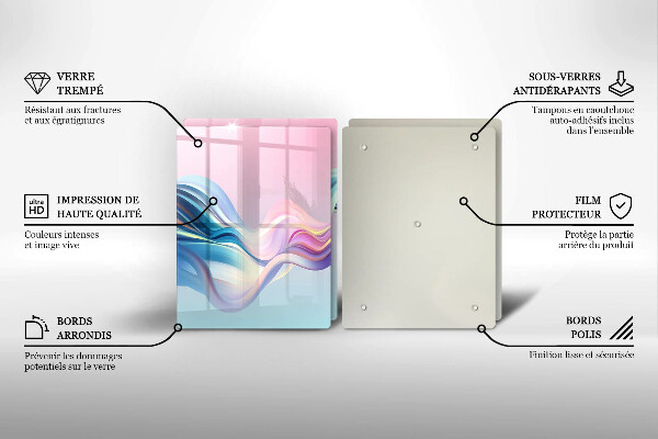 Copri piano cottura Astrazione pastello