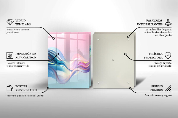 Copri piano cottura Astrazione pastello