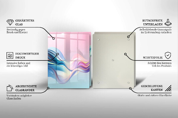 Copri piano cottura Astrazione pastello