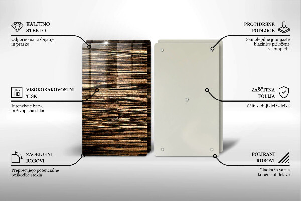 Copri piano cottura in vetro Struttura del legno