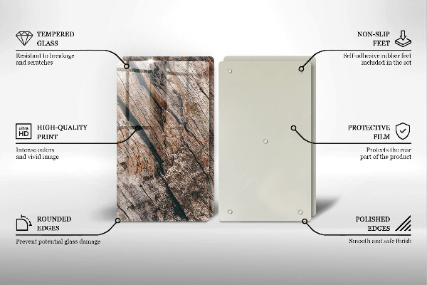 Copri piano cottura in vetro Struttura in legno