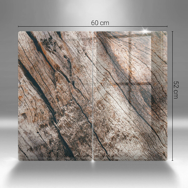 Copri piano cottura in vetro Struttura in legno