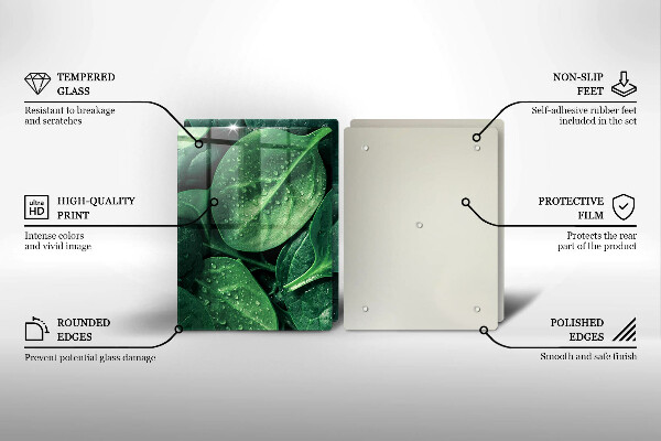 Copri piano cottura in vetro Foglie di basilico