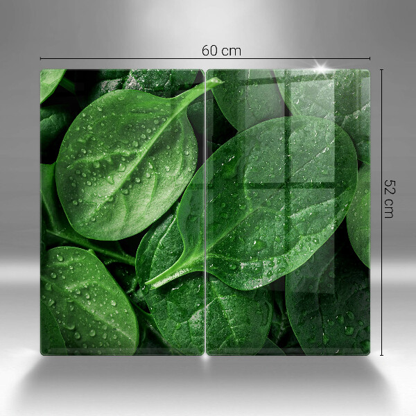 Copri piano cottura in vetro Foglie di basilico