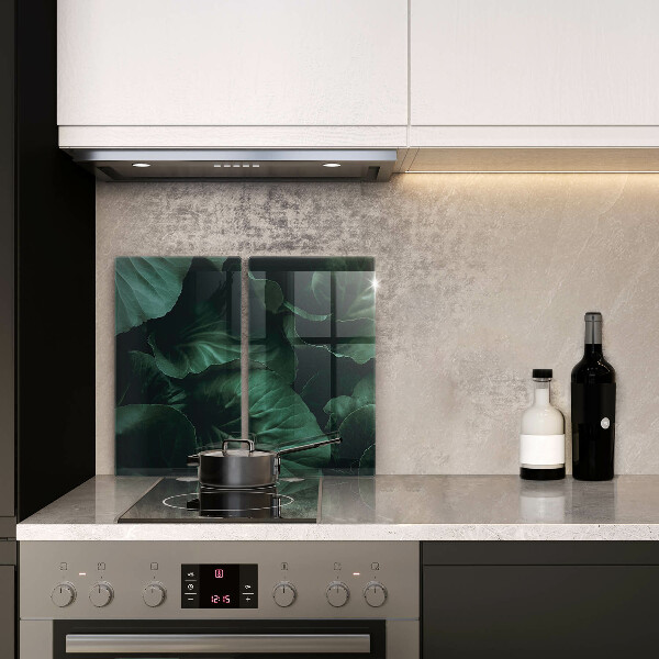Copertura piano cottura Foglie selvatiche scure