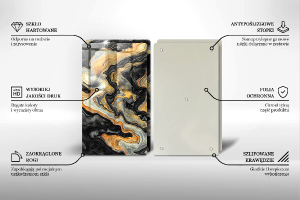 Copri piano cottura in vetro Struttura astratta