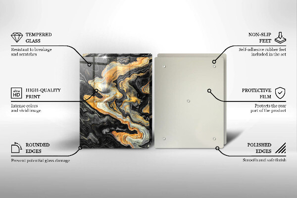 Copri piano cottura in vetro Struttura astratta