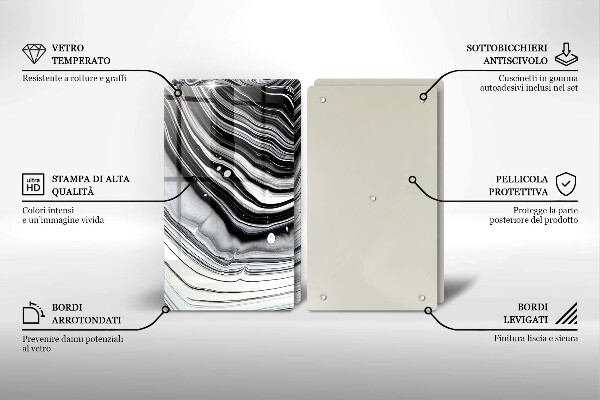 Copri piano cottura in vetro Astrazione dell'inchiostro