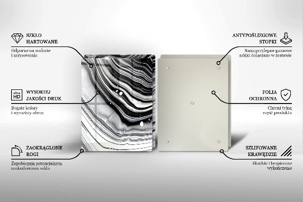 Copri piano cottura in vetro Astrazione dell'inchiostro