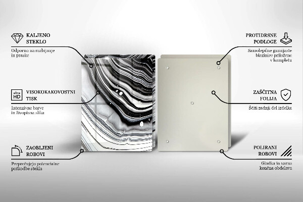 Copri piano cottura in vetro Astrazione dell'inchiostro