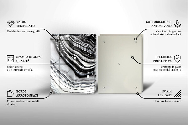 Copri piano cottura in vetro Astrazione dell'inchiostro