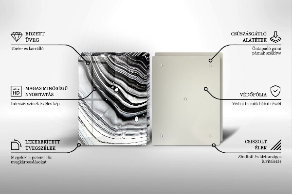 Copri piano cottura in vetro Astrazione dell'inchiostro