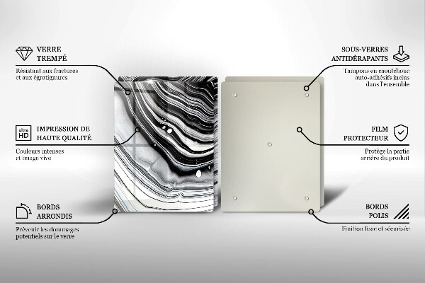 Copri piano cottura in vetro Astrazione dell'inchiostro