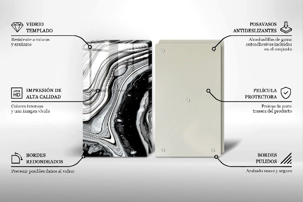Copri piano cottura in vetro Astrazione dell'inchiostro