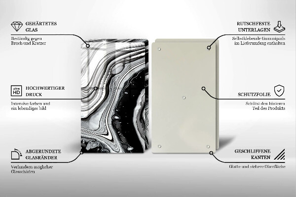 Copri piano cottura in vetro Astrazione dell'inchiostro