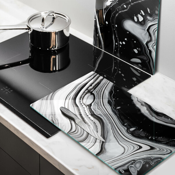 Copri piano cottura in vetro Astrazione dell'inchiostro