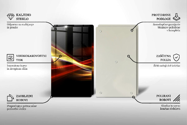 Copri piano cottura in vetro Fumo e luce astratti