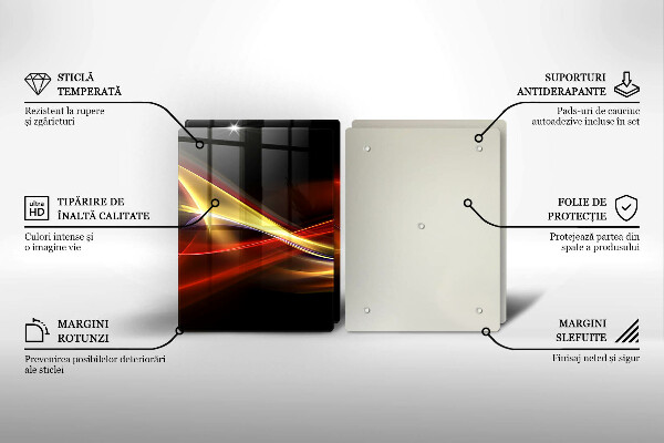 Copri piano cottura in vetro Fumo e luce astratti