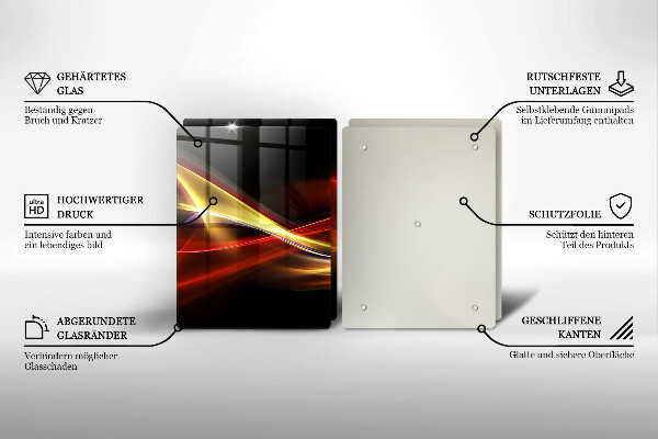 Copri piano cottura in vetro Fumo e luce astratti